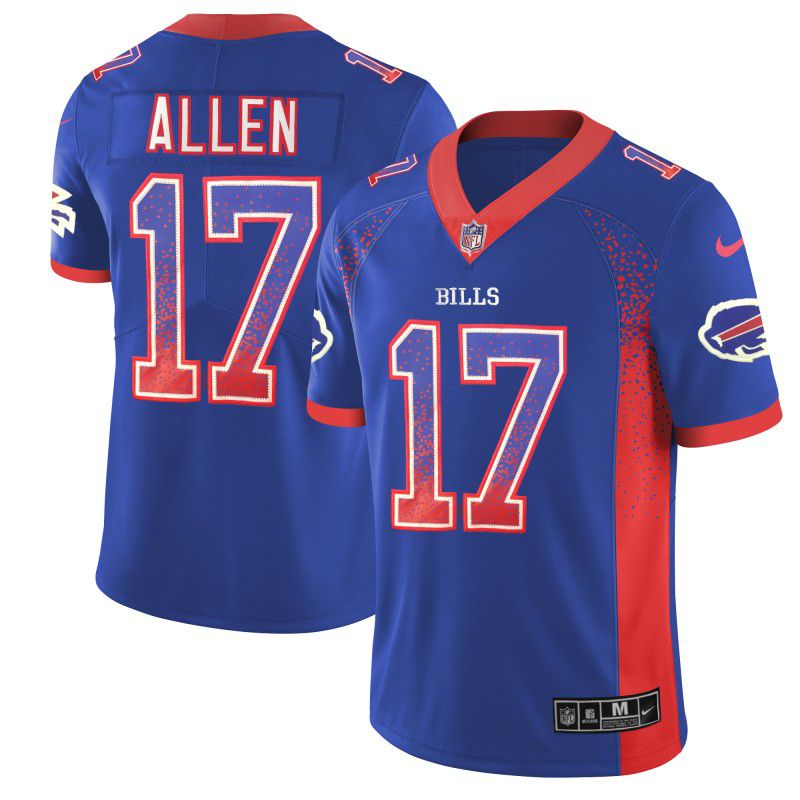 Men Buffalo Bills #17 Allen Drift Fashion Color Rush Limited NFL Jerseys